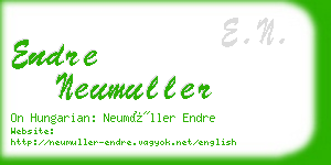 endre neumuller business card